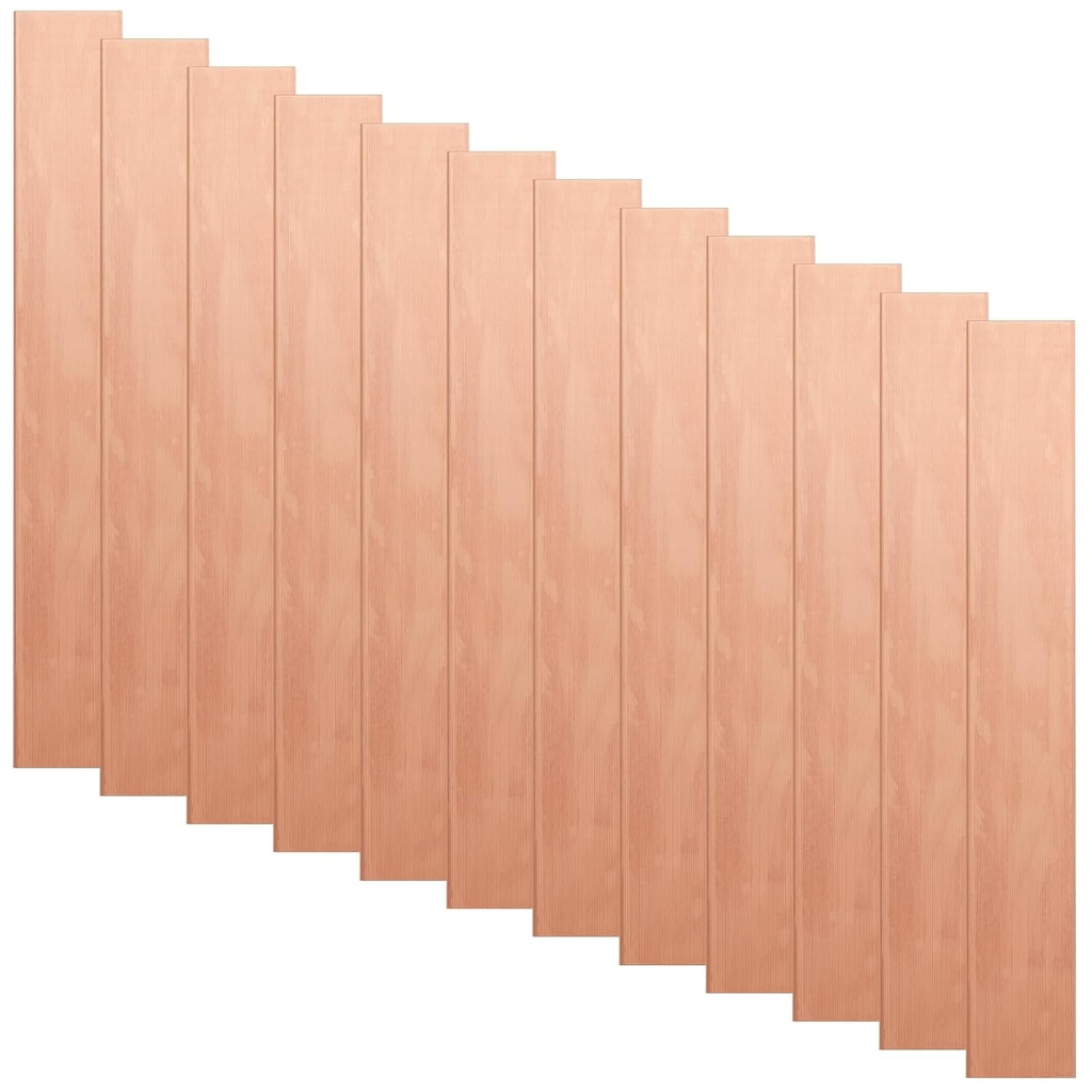 12 Pcs Pure Copper Anode Sheets, 0.04"x1"x6" Electroplating Strips - High-Purity Electrode Plates for DIY Plating & Scientific Experiments, Industrial-Grade Metal Coating Supplies