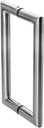 Rockwell Security 6 Inch Center to Center Mitered Corner Back to Back Shower Door Handle in Brushed Nickel Finish