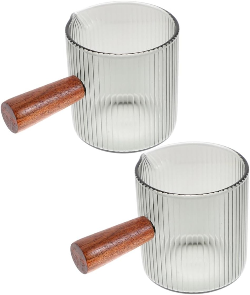 2pcs Mini Milk Cup for Glasses Heat-resistant Glass Pitcher Iced Tea Pitcher