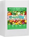 Vacuum Sealer Bags - 100 Pack (6"x10") | BPA Free, Commercial Grade, Puncture & Leak Proof | Pre-Cut for Sous Vide, Meal Prep, Freezer Storage | Textured & Chamber Vacuum Sealer Compatible