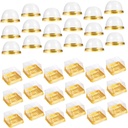 Ciieeo 200Pcs Mini Cupcake Boxes Dessert Containers with Dome Lid Shapes for Individual Pastries Muffins and Treats Easy to Use and Freshness