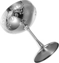 Cabilock Stainless Steel Floral Pattern Goblet Cup for Ice Cream and Desserts High-footed Elegant Design for Parties and Home Use Capacity