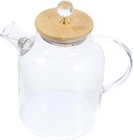 Clear Glass Beverage Container Lid Capacity Water Dispenser for Iced Tea Juice and Homemade Drinks Ergonomic Handle for Easy Pouring