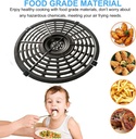 3.7QT Round Air Fryer Grill Crisper Tray Plate for PowerXL Gowise Crux Air Fryers, 8.07IN Upgraded Double-layer Coating Air Fryer Grill Pan Plate Griller Rack Grate Insert for 3.7QT 4QT Air Fryers