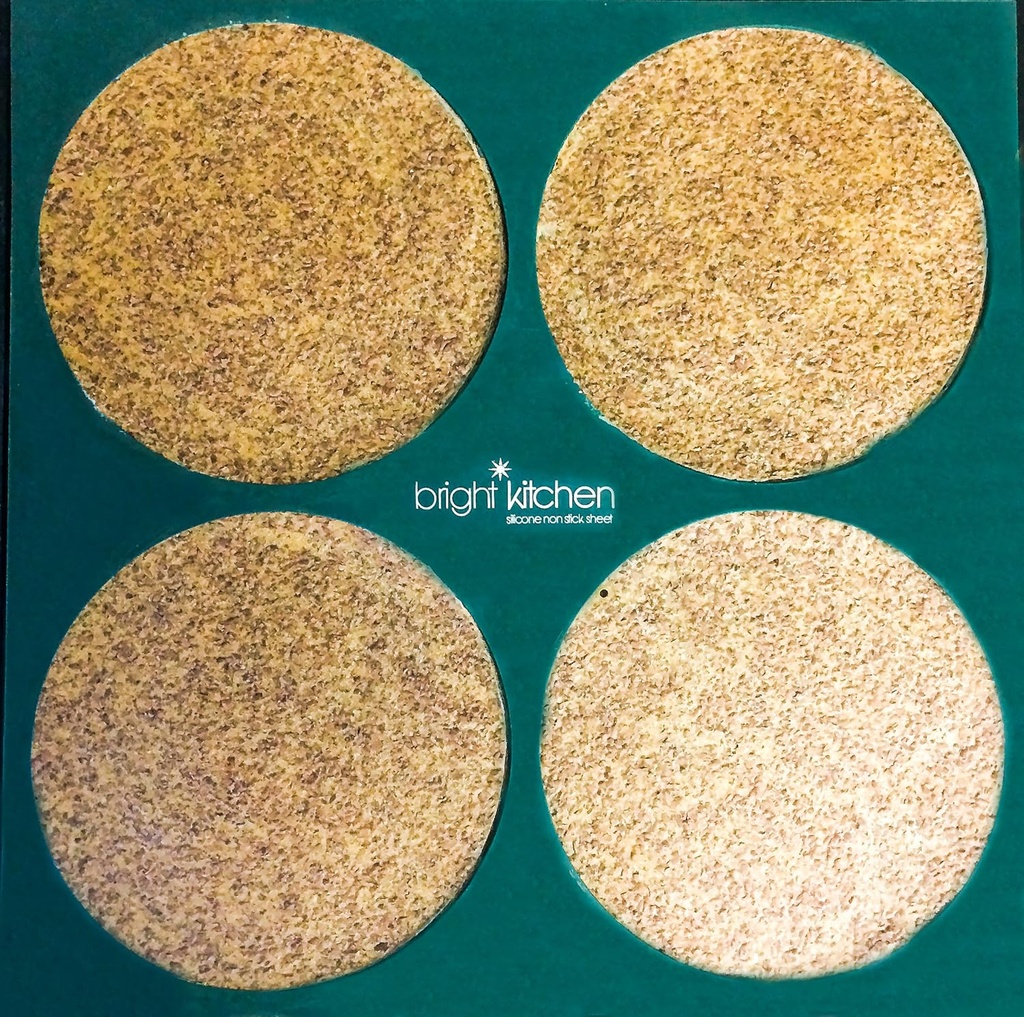 Dehydrator Pizza Crust Circle Mold Shape Silicone Sheet Mat for Excalibur Dehydrating 14" x 14" Round Raw Tortilla Drying Bright Kitchen Brand