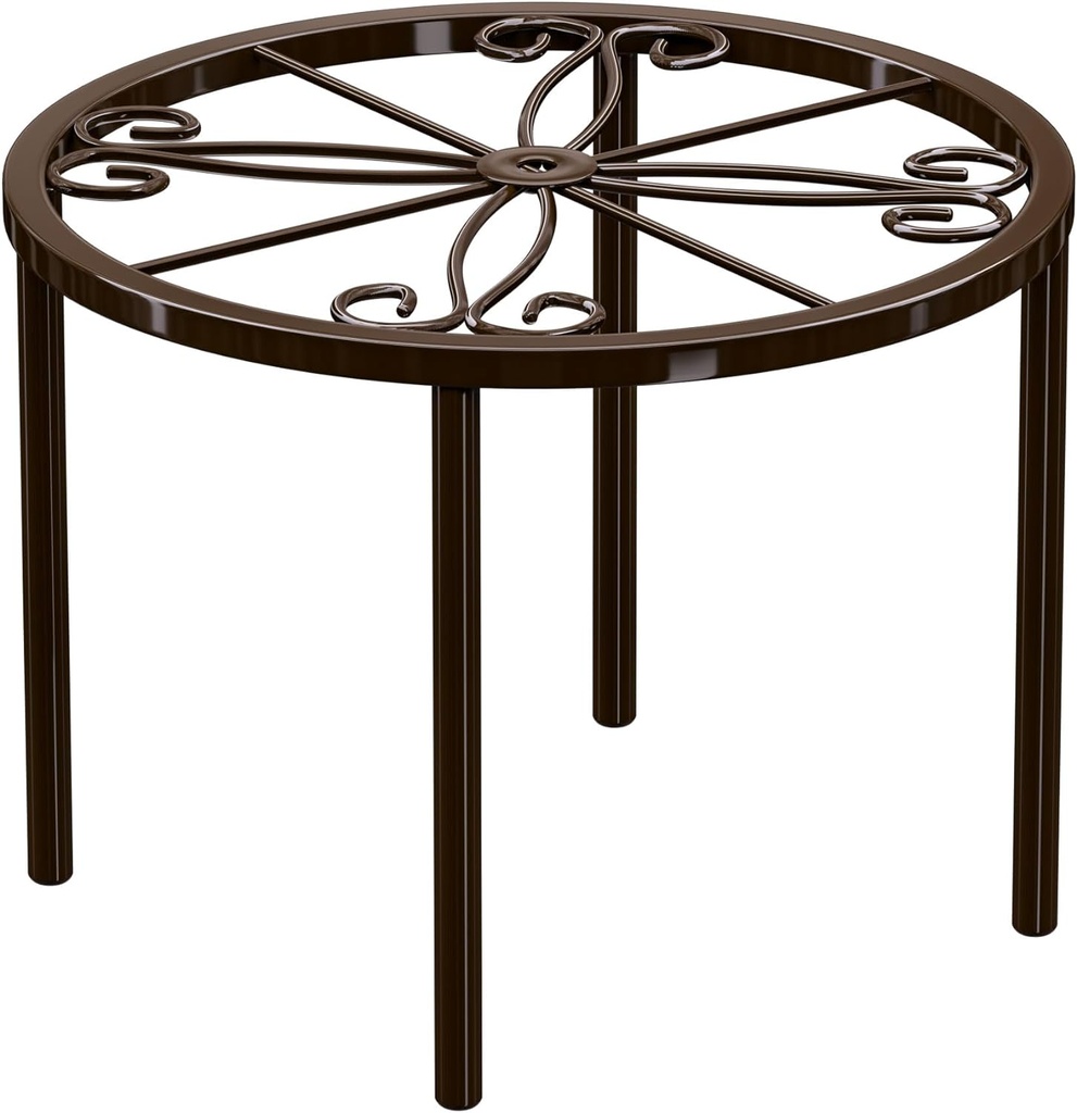 1 PCS Plant Stand,-Heavy Duty Metal Stand Decorates Plants, Anti-Rust Flower Pot Stand, Round Plant Rack for Room Indoor and Outdoor Courtyard,Gardens, Brown.