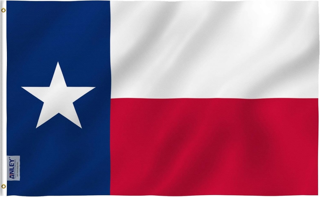 Anley Fly Breeze 3x5 Foot Texas State Flag - Vivid Color and Fade proof - Canvas Header and Double Stitched - Texas State Flags Polyester with Brass Grommets 3 X 5 Ft