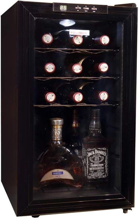 Free-Standing Wine Cellar Refrigerator, Wine Glass Hanger, Touch Control/Digital Temperature Display, Wine/Drink Cooler Refrigerator