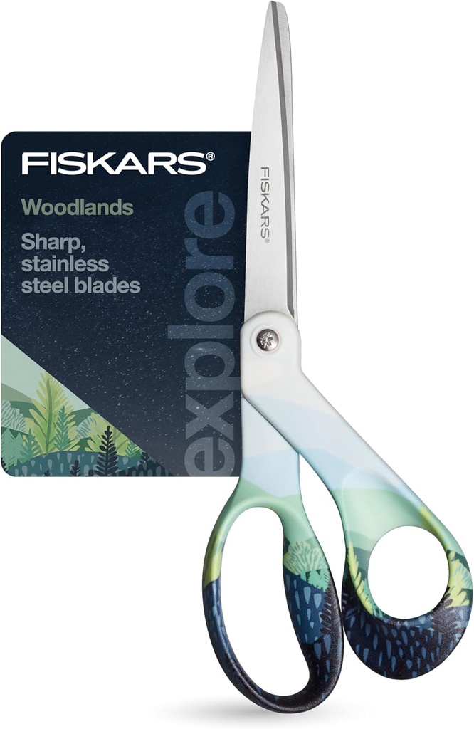 Fiskars Explore Collection Scissors, Woodlands (8 in.)