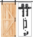 EaseLife 6.7 FT Sliding Barn Door Hardware Kit and Handle Door Hardware Kit, Basic J Pulley, Slide Smoothly Quietly, Easy Install (6.7FT Track Kit for 36"~40" Wide Single Doors)