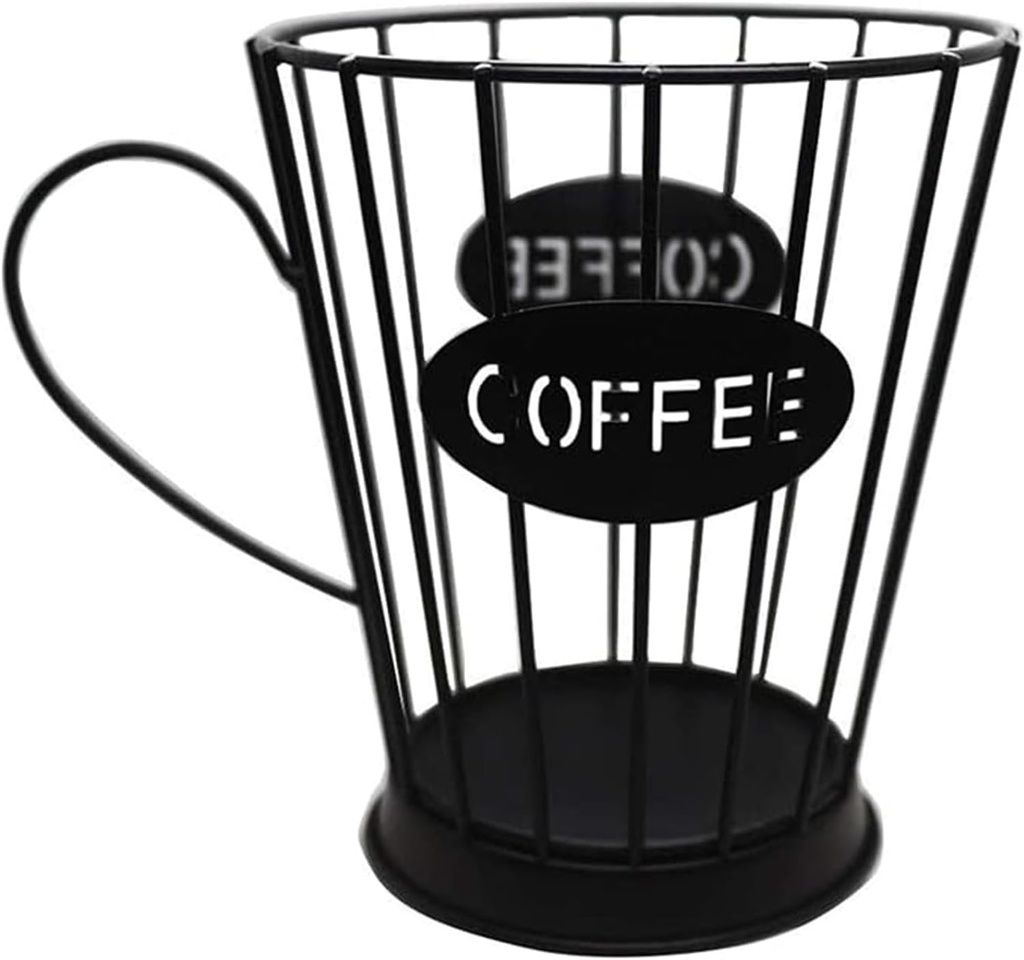 Coffee Pods Holder Coffee Capsules Storage Basket Kitchen Counter Storage Holders for Espresso Capsules (Small) -Black