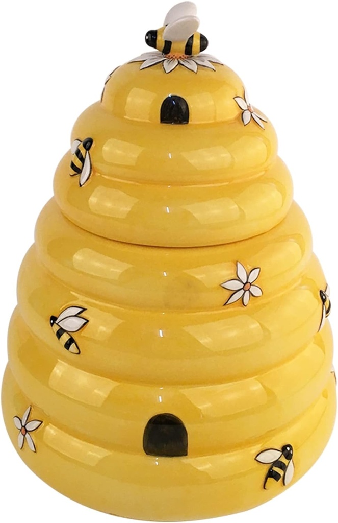 Blue Sky Clayworks Classic Busy Bee Hive Honey Cookie Jar