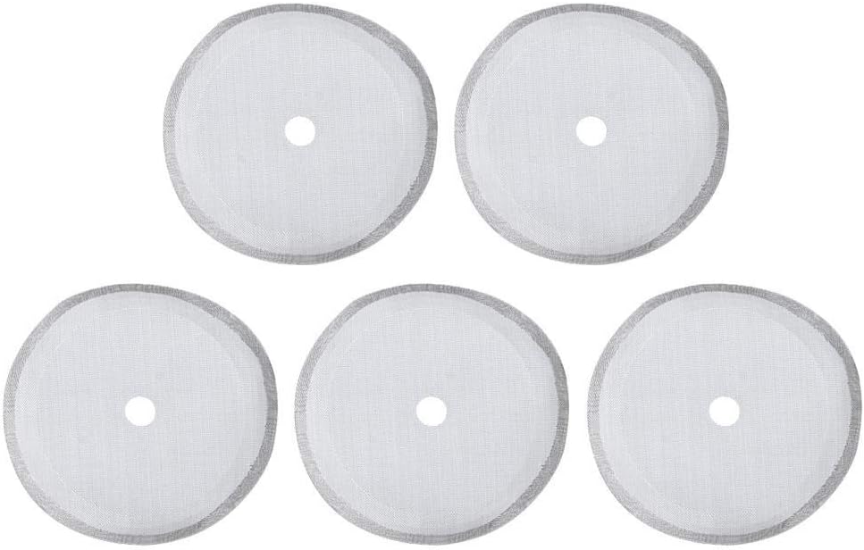 Fdit 5Pcs Universal French Press Filter Screen 304 Stainless Steel French Press Filter Replacement for 12 oz / 350 ml / 4 Cup French Press Coffee Makers Tea Particles Coffee Grounds Filters(12 oz)