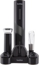 Ivation 7-Piece Wine Gift Set – Includes Electric Bottle Opener, Wine Aerator, Preserver Pump, 2 Cork Stoppers, Foil Cutter & Stand