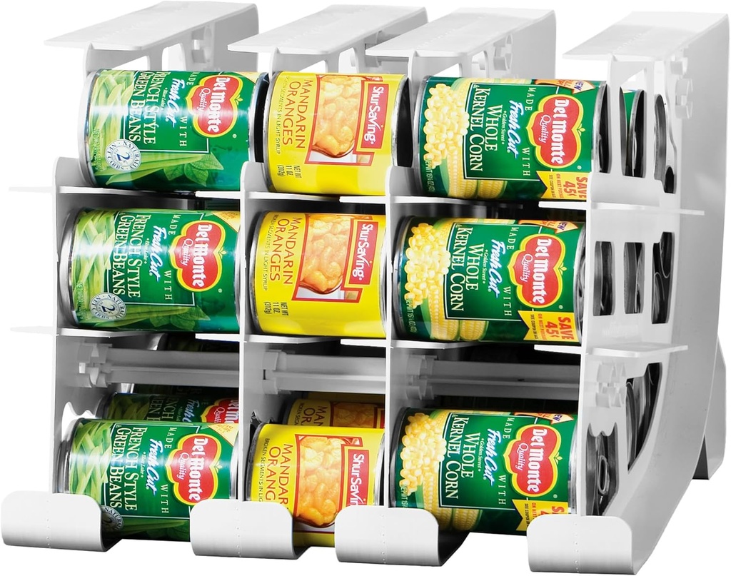 FIFO Pantry Storage Organizer Dispenser Rack for Canned Goods/Drinks, 54-Can Capacity