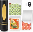 Vacuum Sealer, Food Saver Vacuum Sealer Machine, Compact Handheld Vacuum Sealers with 15 Reusable Vacuum Seal Bags for Freshness Preservation Food Storage