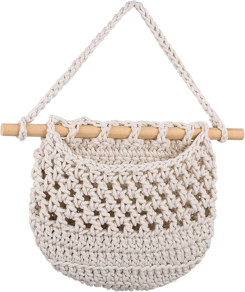 2pcs Fruit Net Bags Storage Organizer Bohemian Decor Baskets for Kitchen