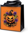 CafePress Jack O Lantern Halloween Trick Treating Reusable Collapsible Grocery Bag