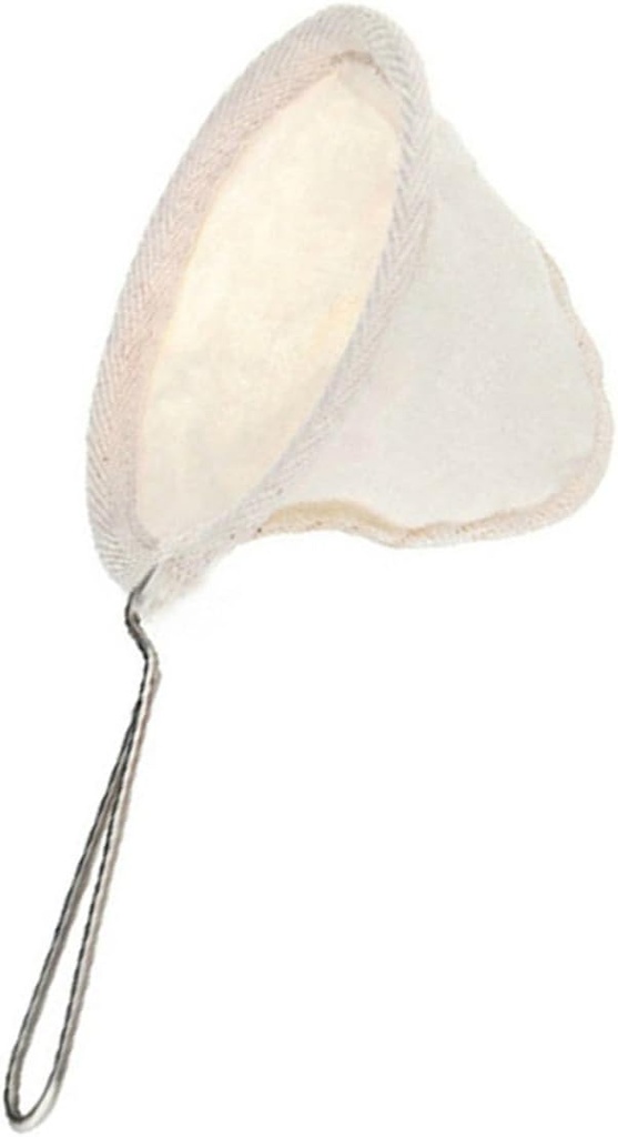 Reusable Coffee Filter Bag Flannel Cloth Coffee Strainer with Stainless Steel Handle and Tea and Filter Bag for