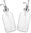2pcs Sturdy Glass Lotion Container Push Pump Dispenser for Bar Syrup Syrup Pump Dispenser for Coffee Bar