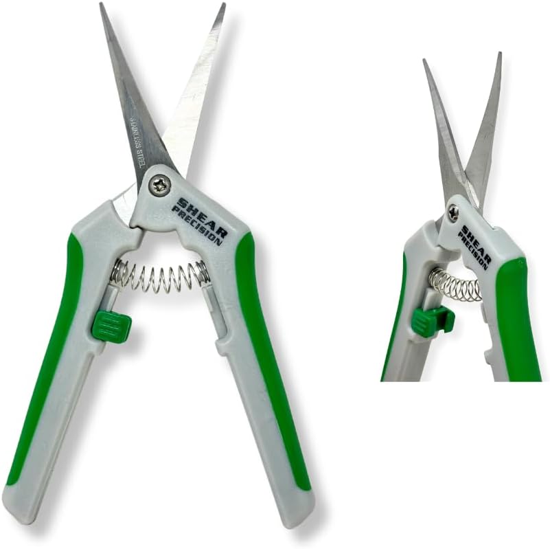 Generic Shear Precision 6.5 Inch Gardening Scissors Hand Pruner Pruning Shear with Curved Stainless Steel Blades 1-Pack