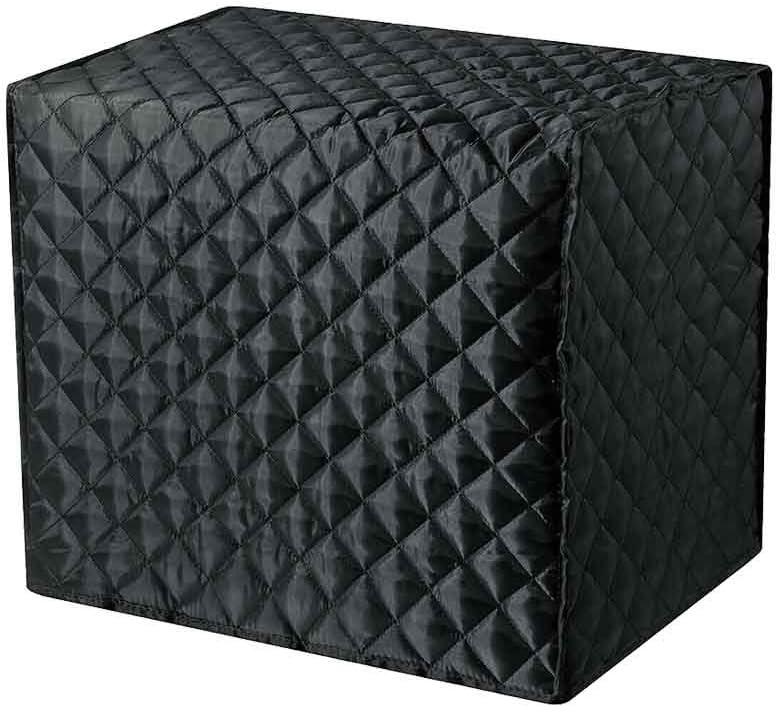 Bread Maker Cover 17x11x15 Inches, Clip Cotton Polyester Quilted Toaster Oven Dust Cover for Protect your Bread Machine or Kitchen Small Appliances, Hands or Machine Washable (Black)