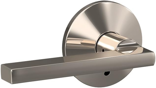 Schlage Custom FC21 LAT 618 KIN Latitude Lever with Kinsler Trim Hall-Closet and Bed-Bath Lock, Polished Nickel
