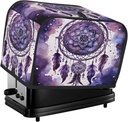 Toaster Cover 2 Slice Purple Dreamcatcher Paintng Toaster Cover Waterproof Kitchen Small Appliance Covers Microwave Oven Dust-Proof Bread Cover, Women Gift