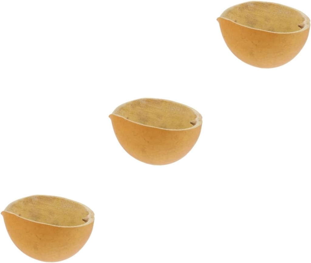 3pcs Multipurpose Natural Gourd Water Scoop Practical Kitchen Ladle for Serving Washing Fruits and Vegetables Capacity Comfortable Grip Yellow Color Household Water Tool