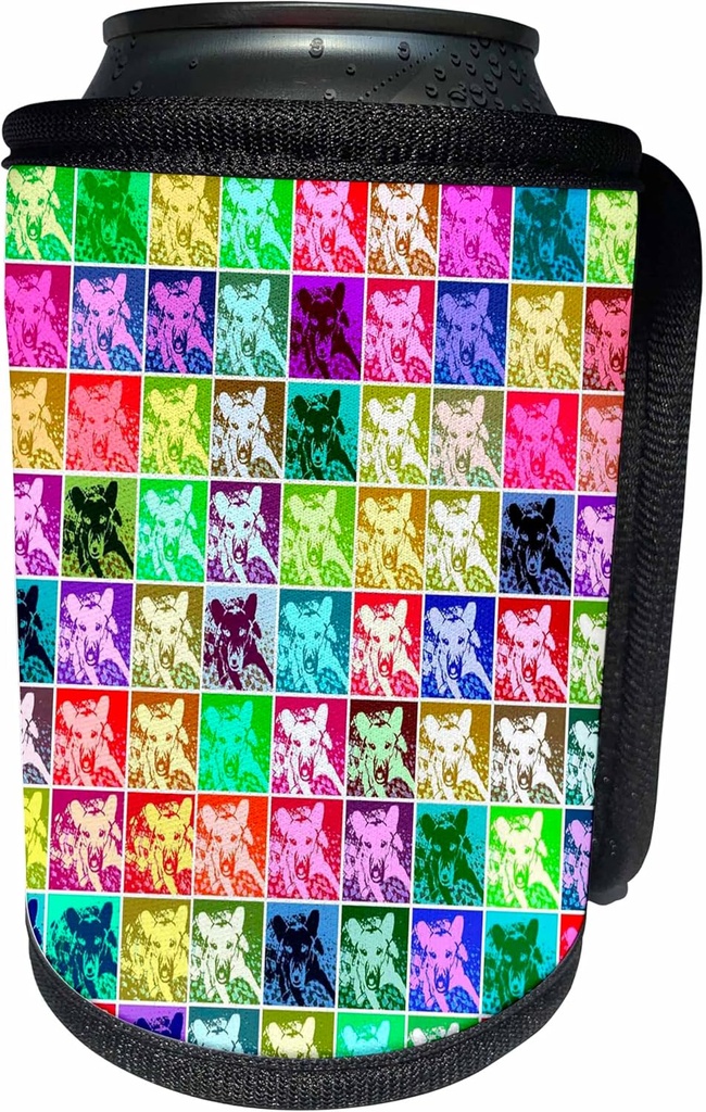 Can Cooler Bottle Wrap - German Shepherd Pop Art 2 Right Pop Art Designs