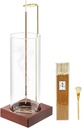 Incense Holder,Wooden Incense Holder for Sticks with 20 Incense Sticks, Anti-ash Incense Burner with Glass Ash Catcher for Meditation Yoga Spa Gift Home Decor