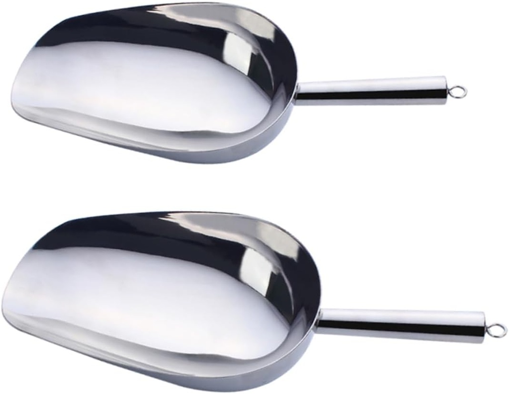 Shovel Stainless Steel Ice Scoop Ice Cube Scoop for Freezer Bin Buffets