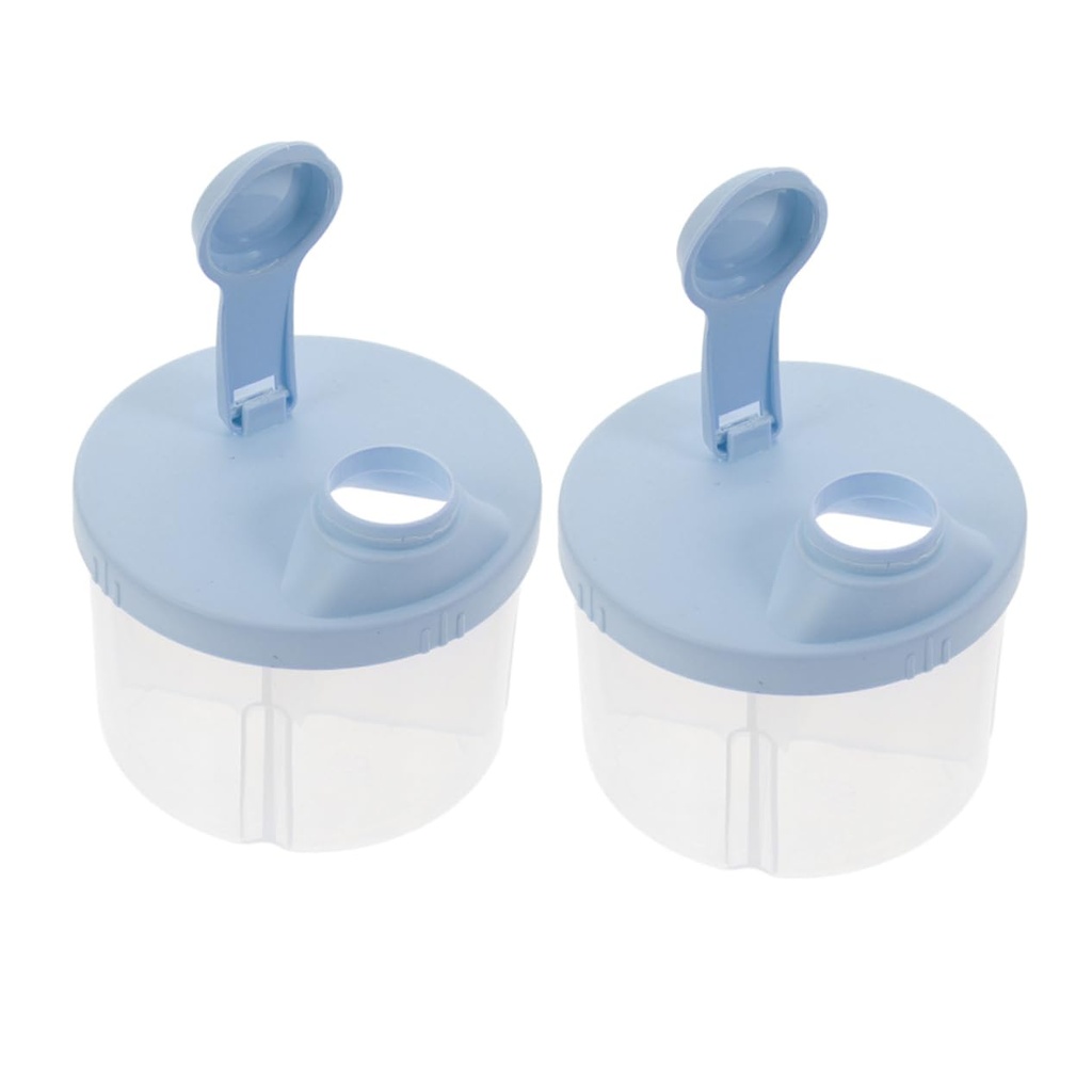 SECFOU Food Storage Container: Portable Milk Powder Box Rotating Dispenser 2pcs for Outdoor Travel