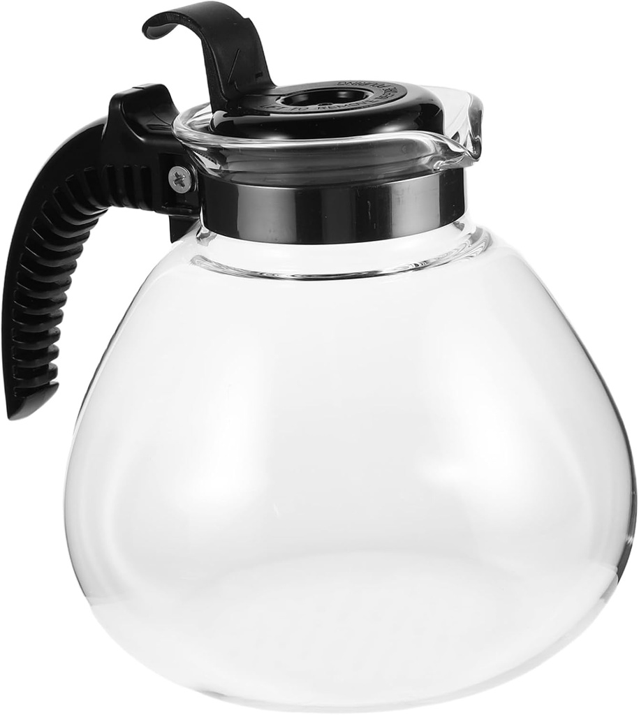 Vintage Glass Coffee Pot with Ergonomic Handle for Induction and Gas Stove Quick Boil Whistling Kettle for Tea and Coffee Brewing Kitchen Use
