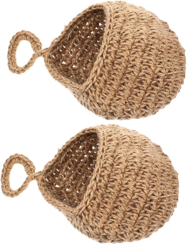 DECHOUS 2pcs Fruit Hanging Basket Net Bag Rope Basket for Kitchen Vegetable Storage Bohemia Decor Hanging Fruit for Kitchen