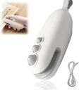 Mini Bag Sealer With Cutter And Magnet,Mini Bag Sealer And Cutter, Rechargeable Bag Sealer Mini,Household Hand Pressure Sealer,Portable Snack Plastic Bag Heat Sealing Machine (White-A)