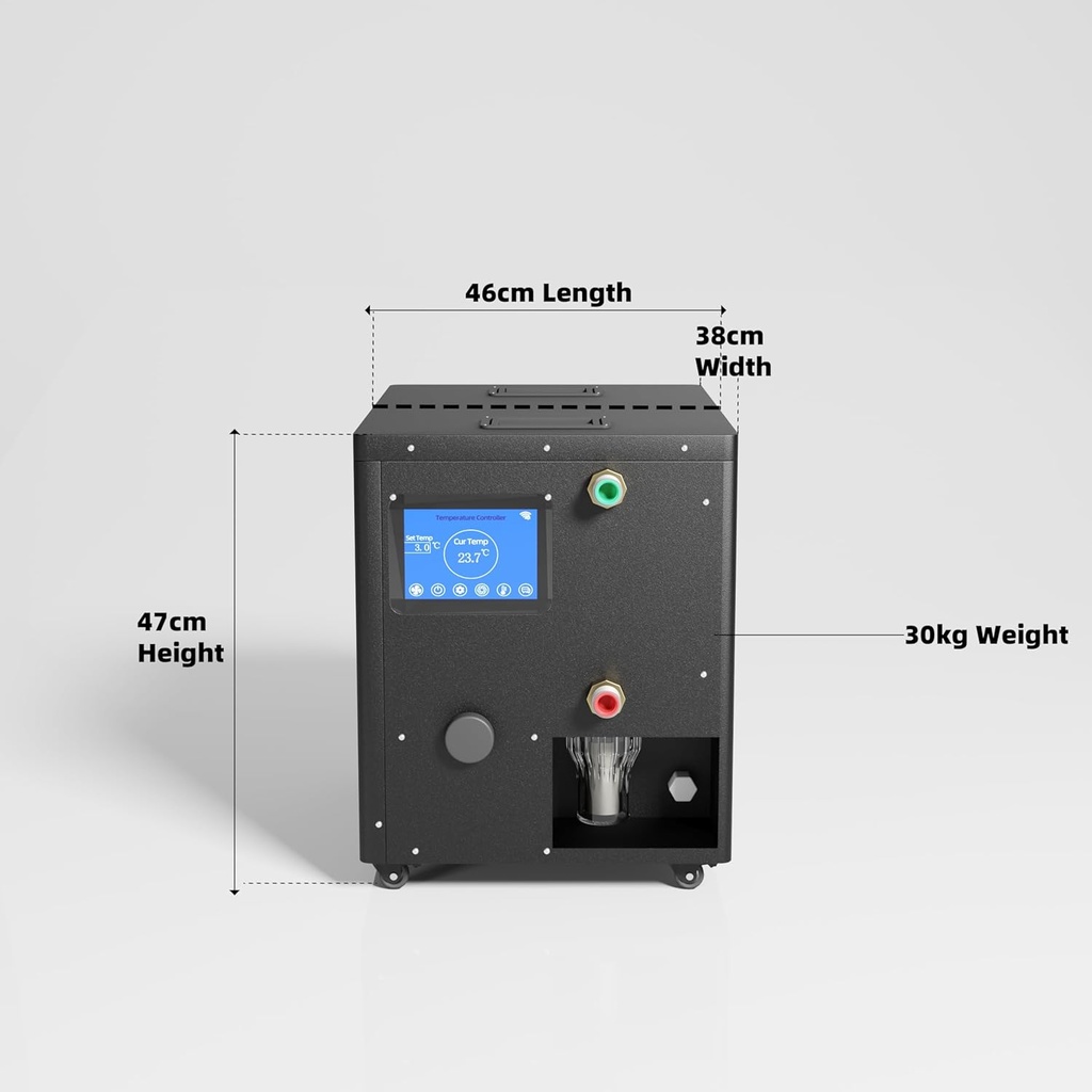 Ice Bath Water Chiller for Ice Bath Tubs Cold Plunge 1HP Chiller Home Use 110V with Pipe Built in Pump Ozone(420L) (1HP) (black)