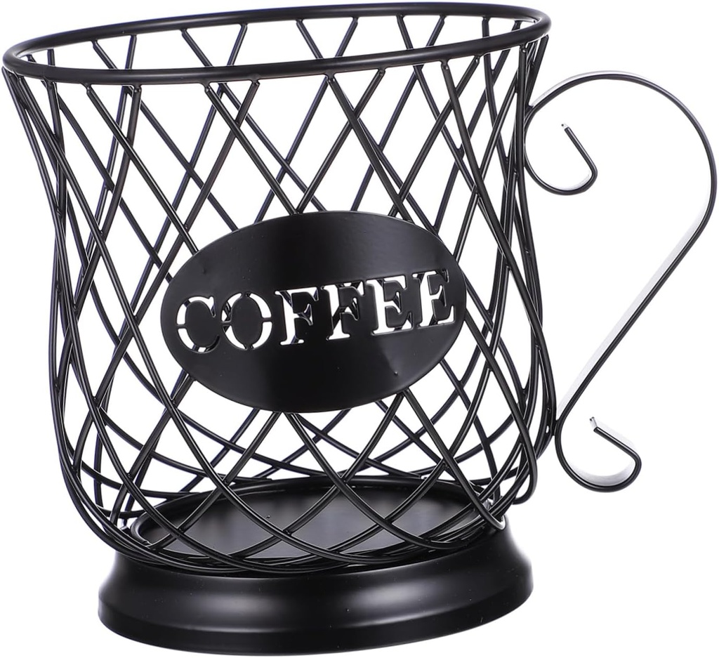 Cup Holder Coffee Storage Organizer Basket Metal European Style Coffee Capsule Holder for Countertop Multi-functional Storage for Snacks Fruits Design