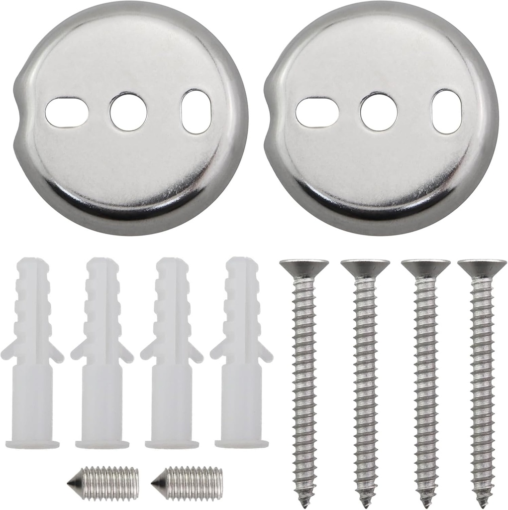 1 Set 1.5 Inch Diameter Towel Bar Replacement Parts Silver Stainless Steel Suspension Fastening Screws Bath Accessories