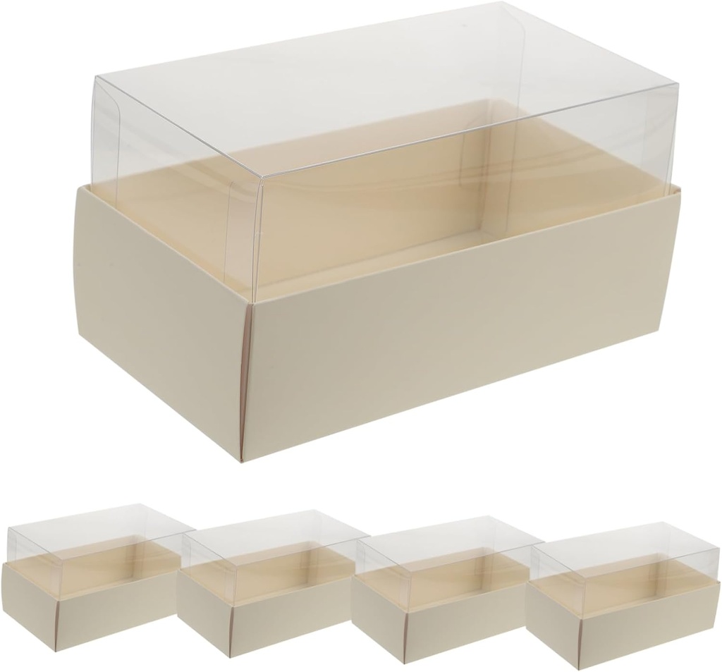 OUNONA 5Pcs Macaron Boxes Cake Storage Containers Party Favor Packaging for Desserts for Bakery and Home Use for Macarons Sweets and Treats