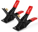 Goldblatt RED 1 Pair XL JAG Clamp, Mason Line Clamps, Adjustable Brick Laying Tools for String Line