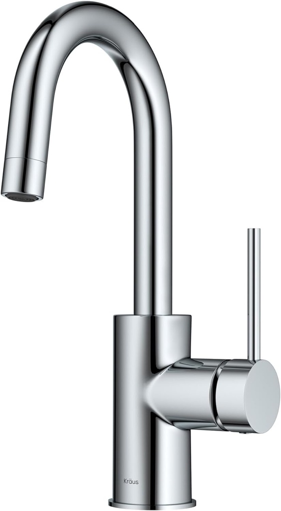 KRAUS Oletto Single Handle Kitchen Bar Faucet in Chrome Finish, KPF-2600CH