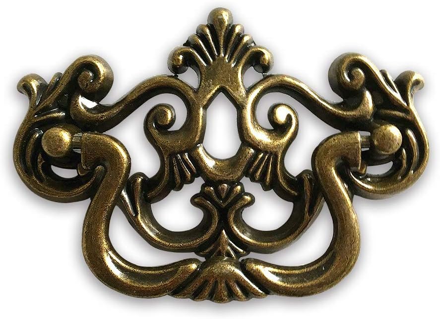 2-Pack 3" C-C Bail Drawer Pull Drop Dresser Pull Antique Bronze Swing Drawer Handle Vintage Style 3 Inches Hole Spacing 76mm (2)