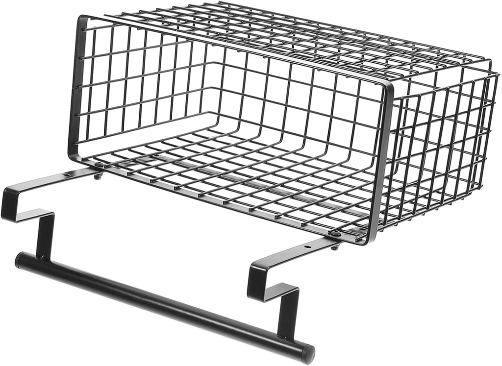 Garneck over The Cabinet Organizer Multi-functional Metal Hanging Storage Basket for Kitchen Easy to Install Capacity for Condiments Fruits and Daily Necessities