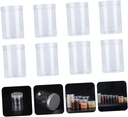 DECHOUS 10pcs Transparent Food Sealed Jars for Cookies Biscuits Tea and Snacks Plastic Containers Diameter Height for Easy Storage and Organization