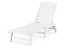 POLYWOOD NAC2280WH Nautical Patio Chaise, White