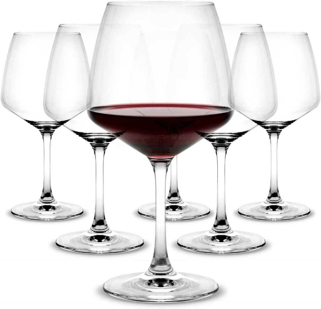 Holmegaard Perfection Sommelier Glass, Clear, 9.1" H x 4.9" D, 30.4 oz, Set of 6, Designed by Tom Nybroe, Gift Box Included