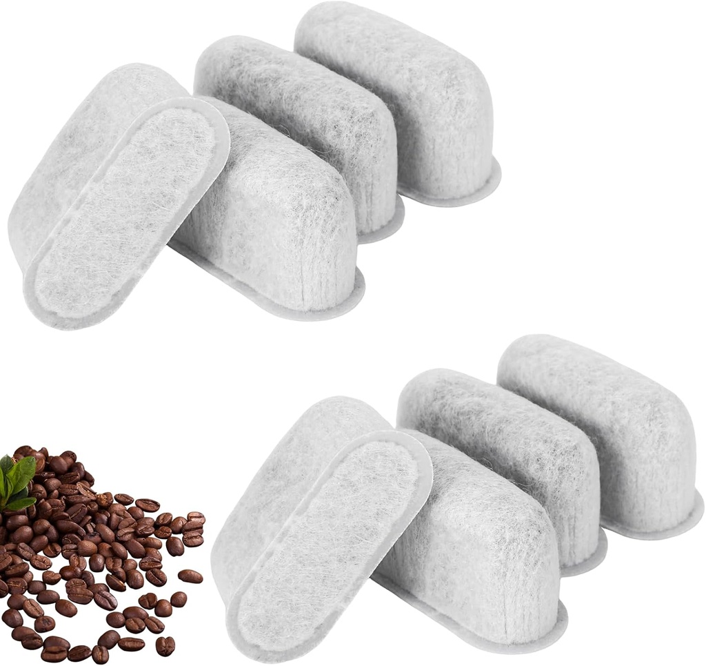 8Pack Coffee Filter Replacement for Delonghi Espresso Machine, Activated Charcoal Coffee Water Filter Replacement 7313285779, Coffee Machine Accessories for Enhanced Coffee Taste