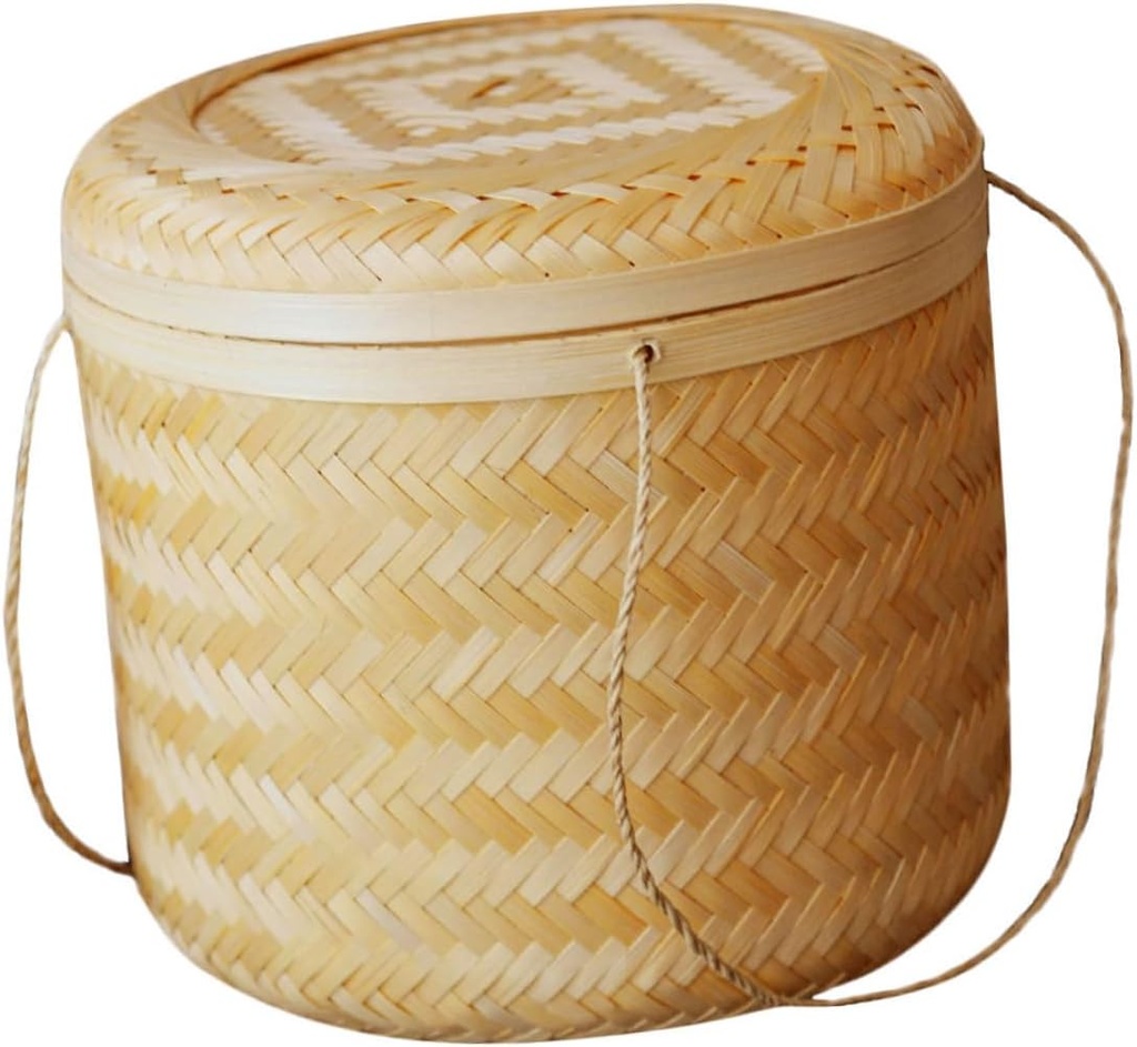 1pc Hand Woven Storage Basket Practical Kitchen Knit Basket for Eggs Fruits and Bread Natural Decorative Woven Storage Box Rustic Charm