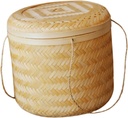 1pc Hand Woven Storage Basket Practical Kitchen Knit Basket for Eggs Fruits and Bread Natural Decorative Woven Storage Box Rustic Charm